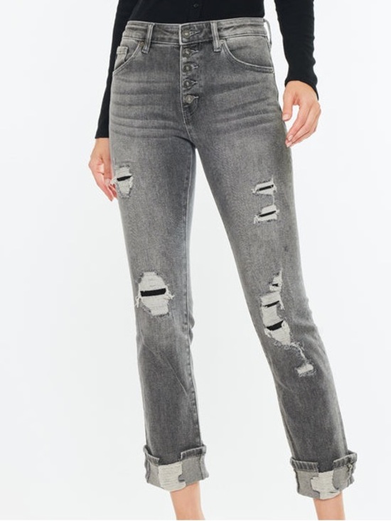 KanCan Denim - KanCan Janis High Rise Slim Straight Leg Jeans
